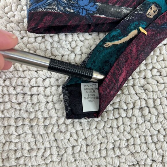 90s Vintage Gone With The Wind Silk Necktie Tie Movie American Film Classics - Picture 6 of 6